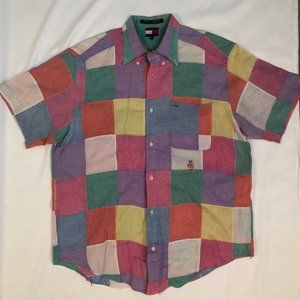 VTG Tommy Hilfiger Men`s Medium Patched Shirt